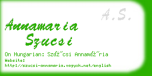 annamaria szucsi business card